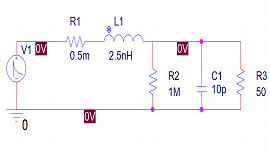 基本等效電路,用于模擬負載為50歐姆的互連阻抗 基本等效電路,用于模擬負載為50歐姆的互連阻抗
